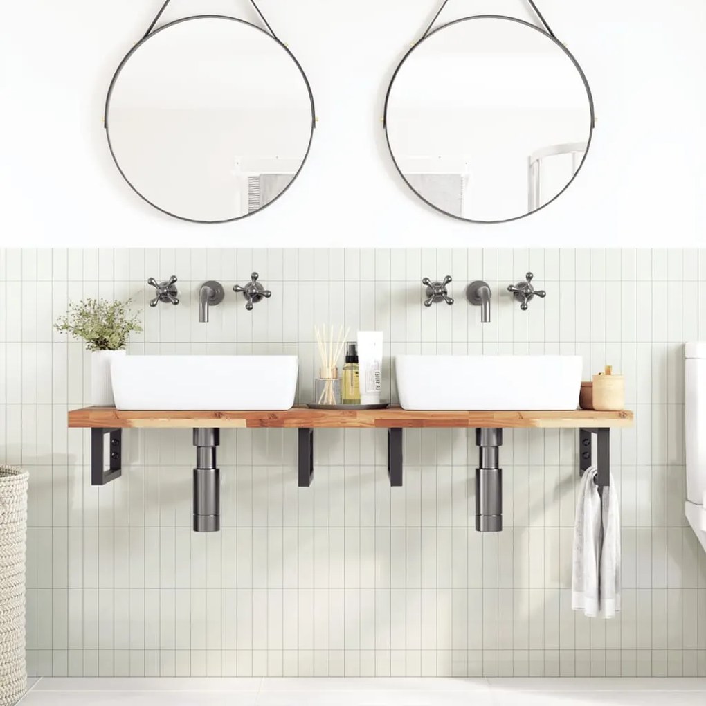 vidaXL Tampo de mesa retangular 140x40x4 cm madeira de acácia maciça