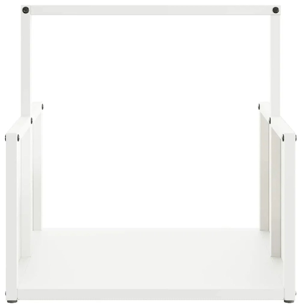 Suporte para lenha 40x40x40 cm aço laminado a frio branco