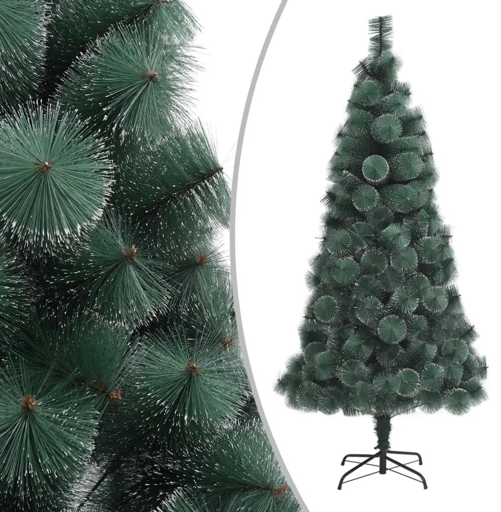 328485 vidaXL Árvore de Natal artificial com suporte 210 cm PET verde