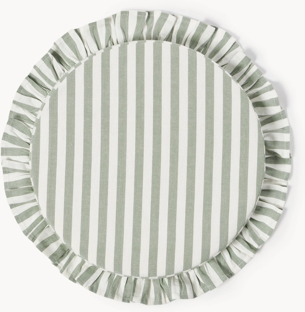 Almofadas de assento às riscas Ivette, conjunto de 2