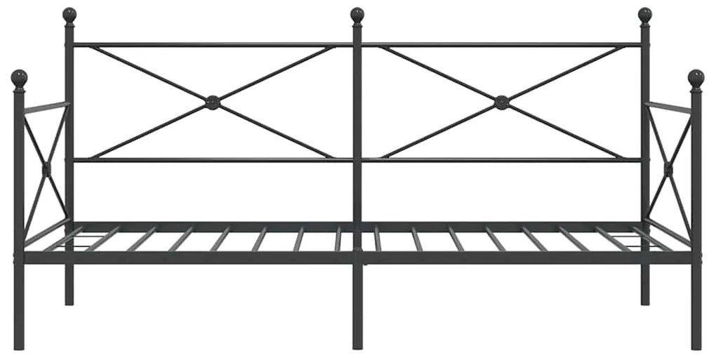 Cama de Dia sem Colchão 107x203 cm aço preto
