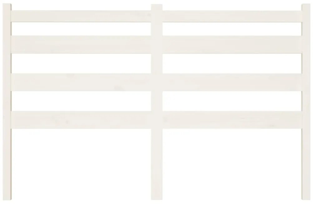 Cabeceira de cama 206x4x100 cm pinho maciço branco