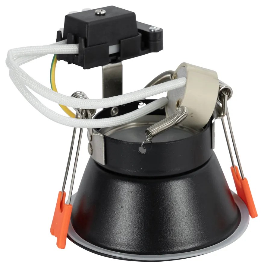 Conjunto de 12 Focos Embutidos Pretos GU10 50mm IP44 - Dept