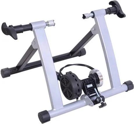 Rolo Bicicleta para treinamento de ciclismo Ajustável Treinador de Ciclismo Cor Prateada Estrutura de Aço - 54,5x42,2x39,1 cm
