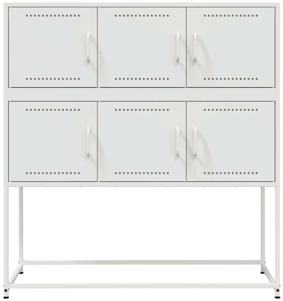 Aparador 100,5x39x107 cm aço branco