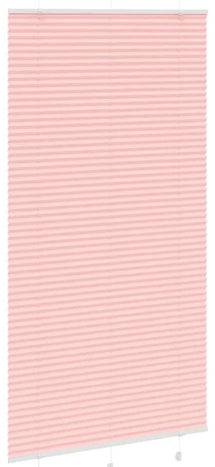 Rosa Plissada Cega 110x200 cm Largura Tecido 109,4cm Poliéster