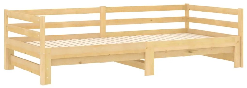 Estrutura sofá-cama de puxar 2x(90x200) cm pinho maciço