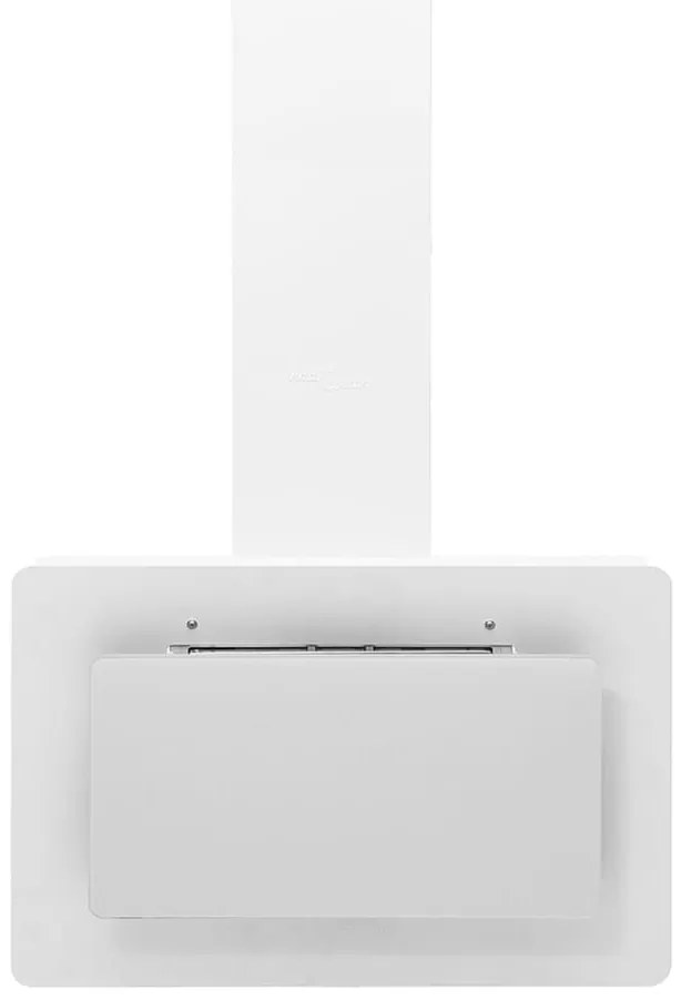 Exaustor de parede 60cm aço inoxidável e vidro temperado branco