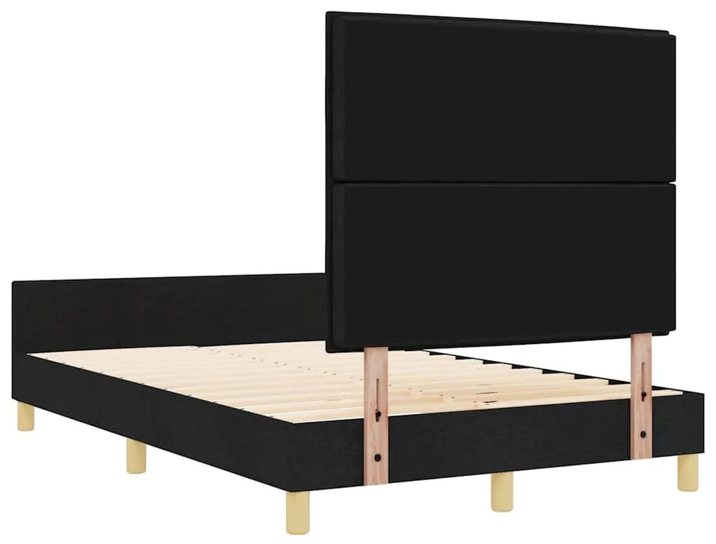 Cama de Tecido Preto vidaXL 160x200 cm