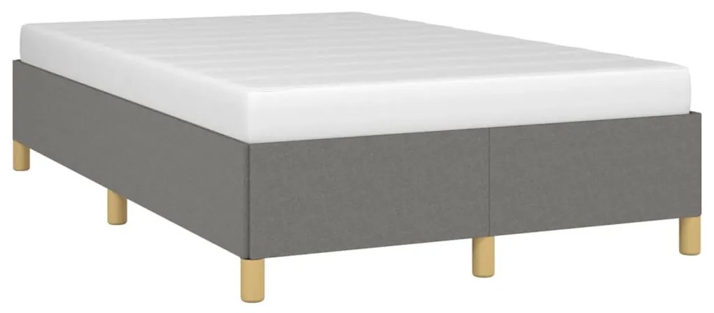 Estrutura de cama sem colchão 120x200 cm tecido cinzento-escuro