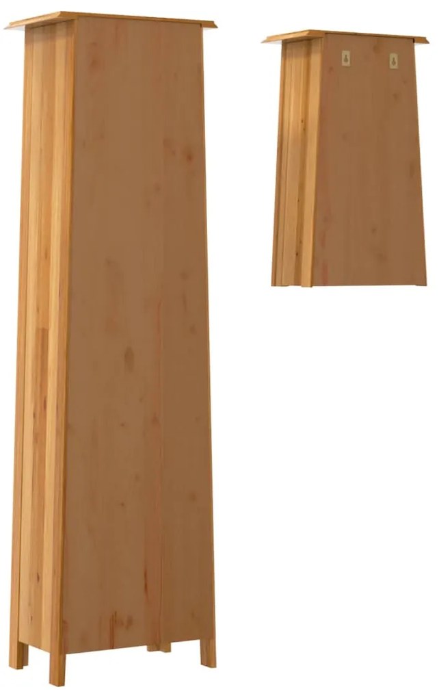 2 pcs conjunto móveis p/ casa de banho madeira de pinho maciça