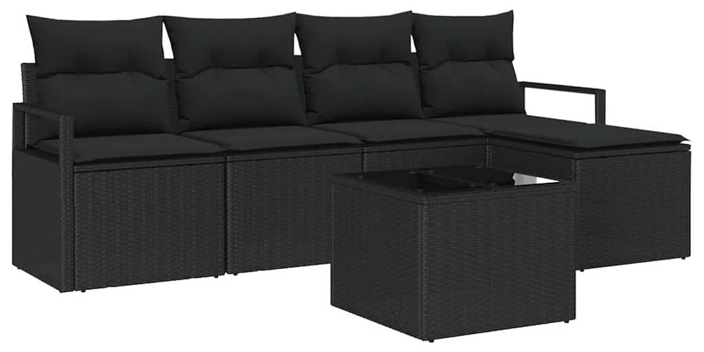 Sofá de Jardim Modular de 6 Peças com Almofadas Bege - Rattan Sintétic