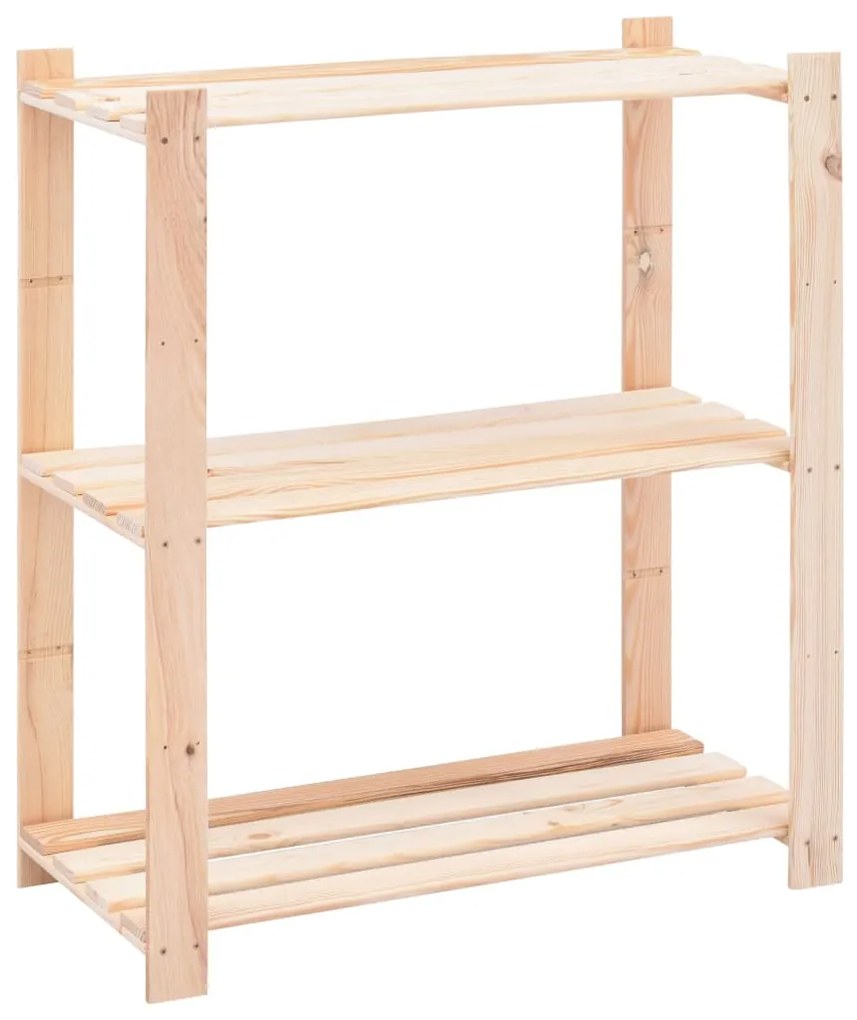 286200 vidaXL Unidade arrumação c/ 3 prateleiras 80x38x90 cm pinho 150 kg