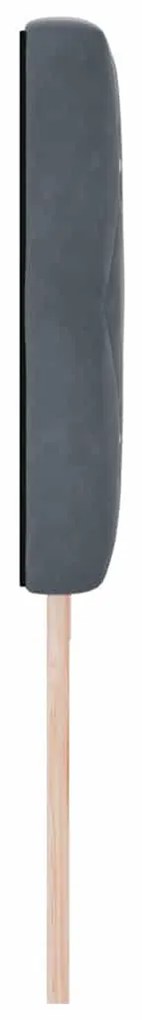 Cabeceira LED com botões de cristal, estofada, cinza escuro, 100 cm, v