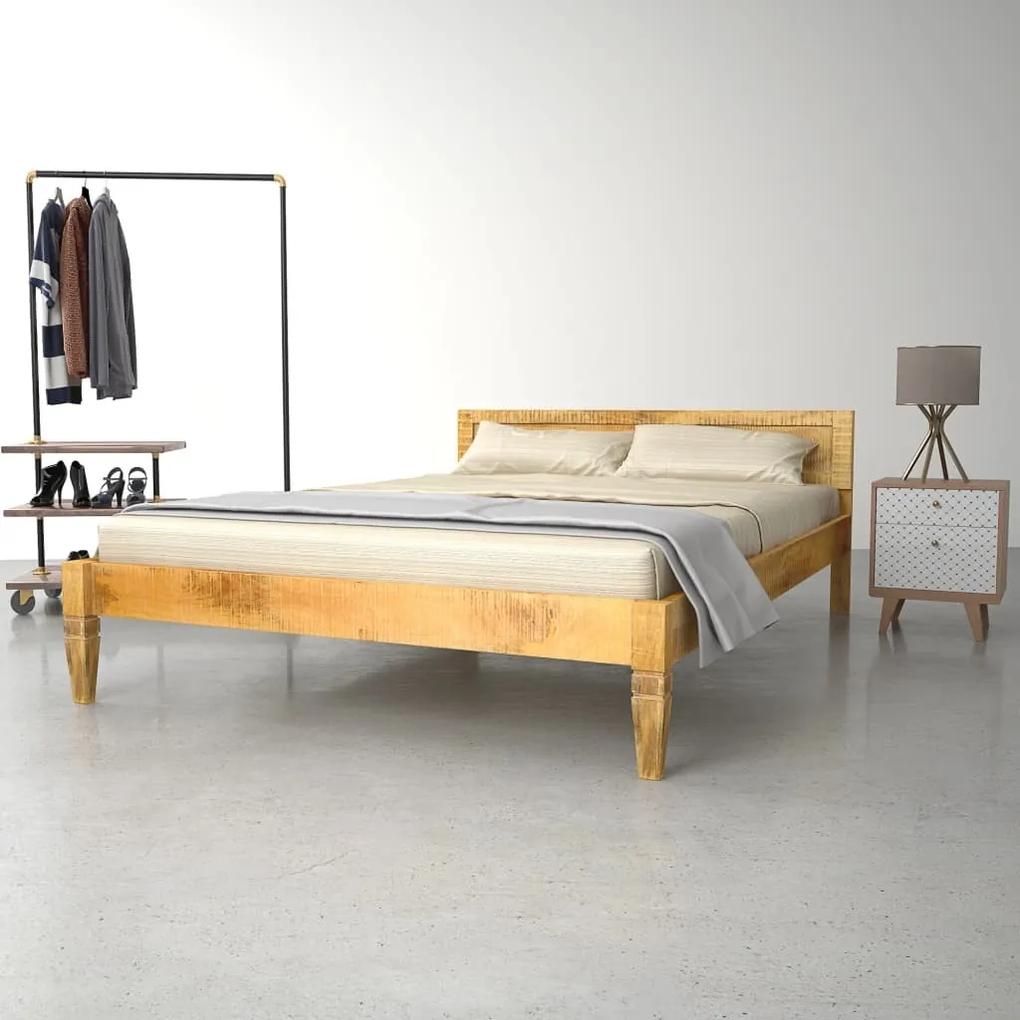 Estrutura de cama em madeira de mangueira maciça 140x200 cm