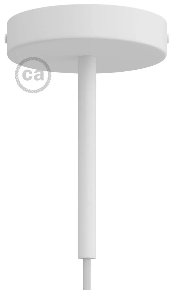 Kit de rosácea de teto cilíndrica em metal com braçadeira de cabo de 15 cm
