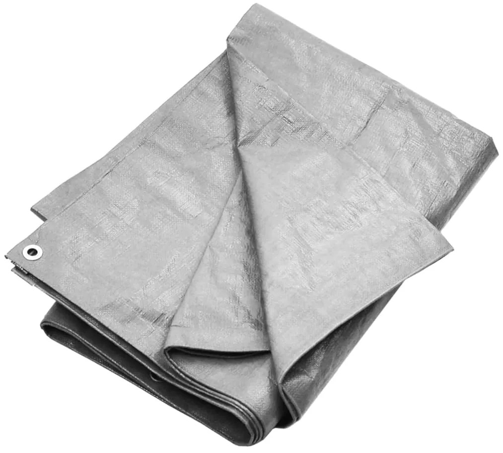 Lona 180 g/m² 8x8 m PEAD cinzento