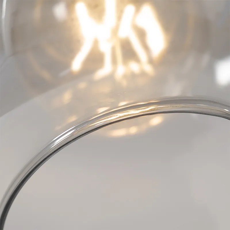 LED Preto inteligente com dourado e vidro fumê Incl. Wifi G95 - Zuzanna
