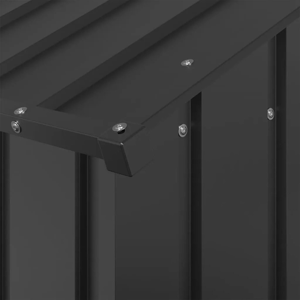 Casota para cães com telhado 113x153x101 cm aço galvanizado