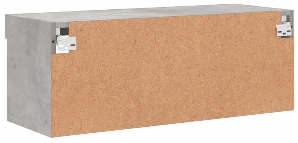 Móvel de TV com luzes LED 80x30x30 cm cinzento cimento
