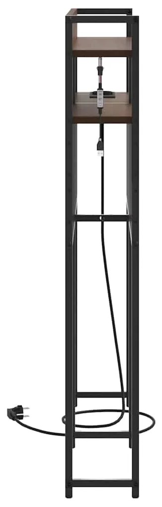 Cabeceira de armazenamento Madeira castanha 90 cm
