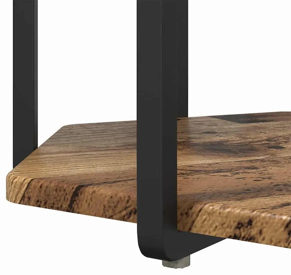Conjunto de Mesas de Apoio 2 pcs Madeira Velha, Madeira de Engenharia