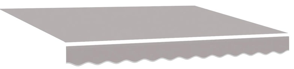 Toldo Retrátil Manual vidaXL Cinza Claro 350x250 cm