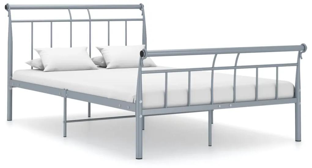 325038 vidaXL Estrutura de cama 120x200 cm metal cinzento