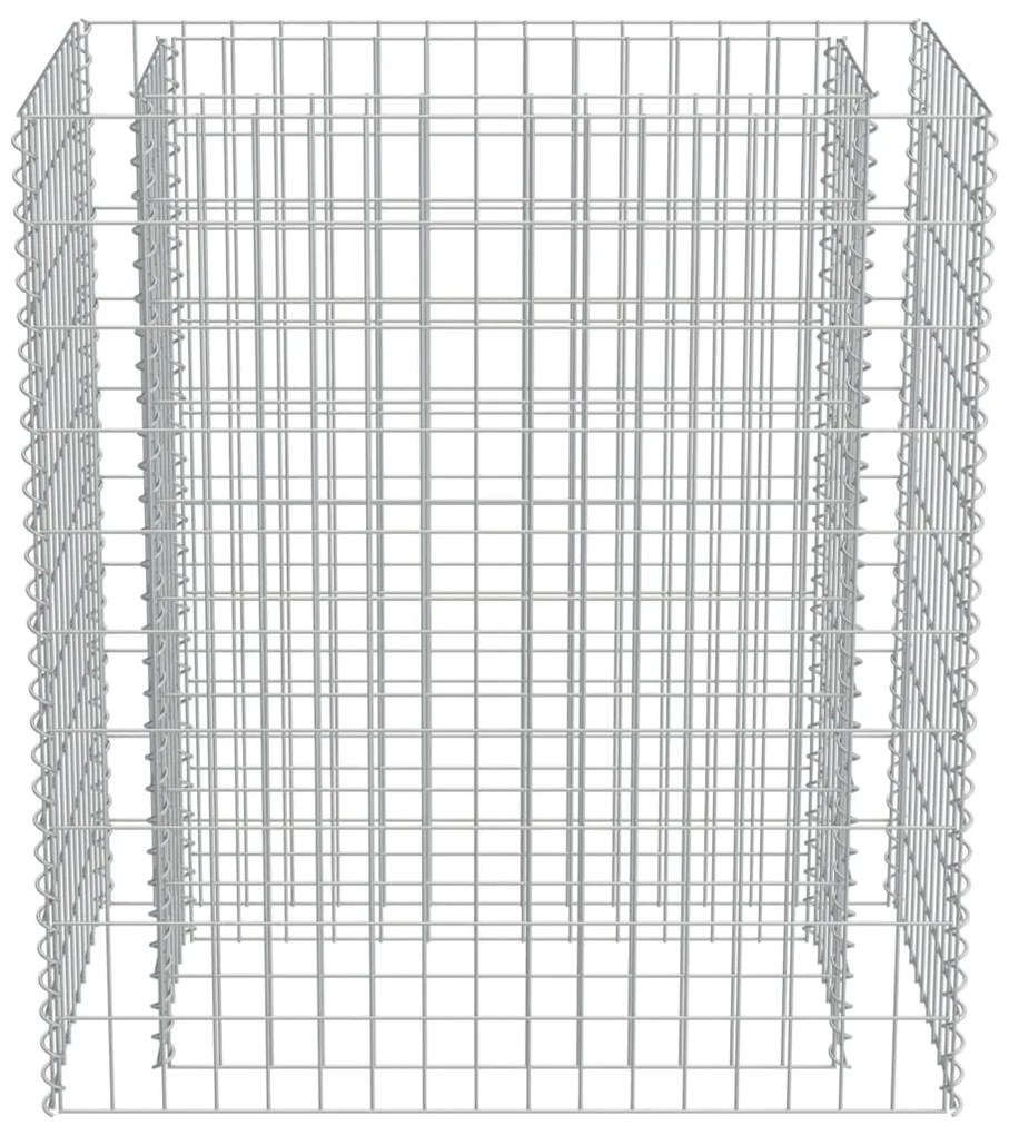 Canteiro elevado/cesto gabião 90x50x100 cm aço galvanizado