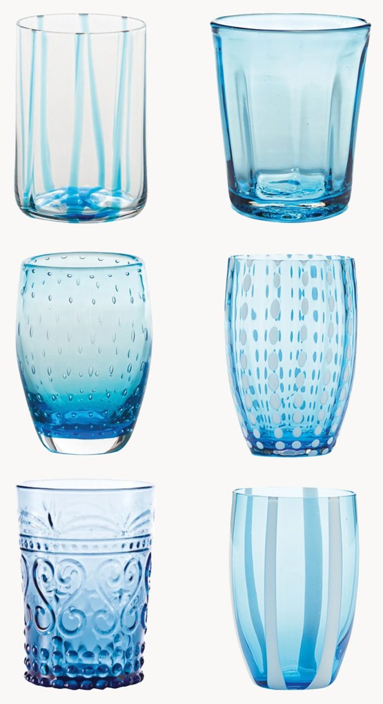 Copos artesanais Melting Pot, conjunto de 6