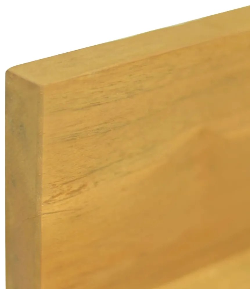 Prateleiras de parede 2 pcs 110x10x10 cm madeira de teca maciça