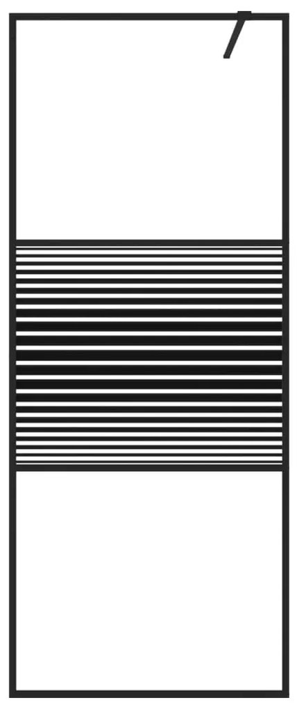 Divisória de chuveiro vidro transparente ESG 80x195 cm preto