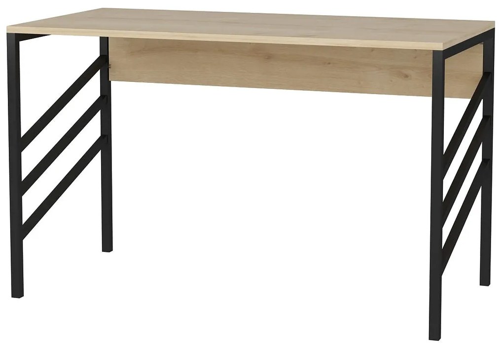 Secretária de Estudo Josephine – Preta e Carvalho – 120x60x74,8 cm