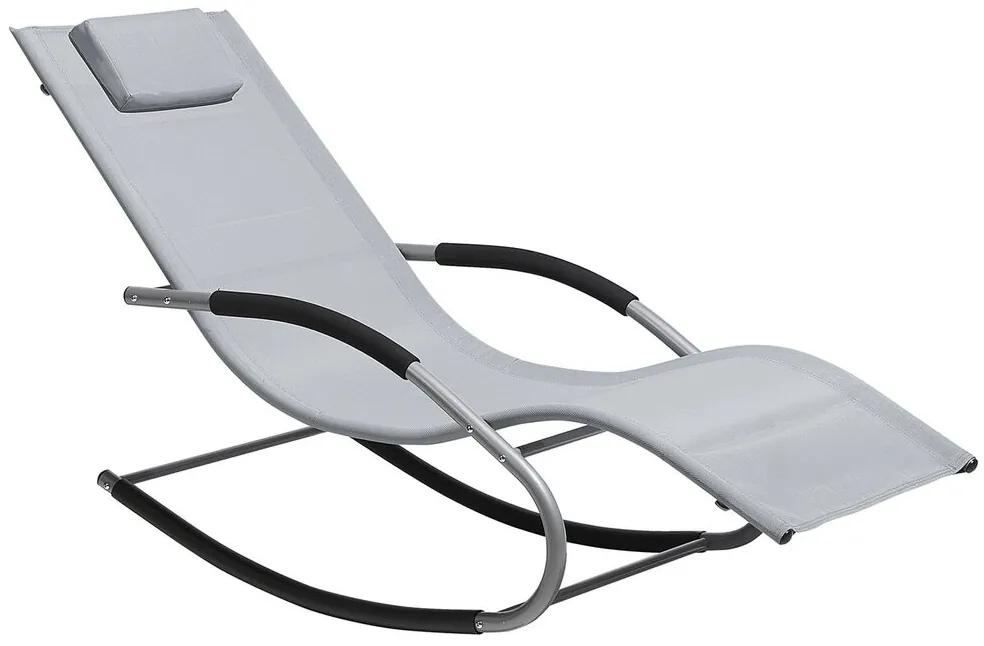 Cadeira de baloiço para jardim em cinzento CARANO Beliani