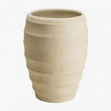 Vaso De Flores Exterior Em Cimento Gabe Ø50 Cm & Off-white - Sklum