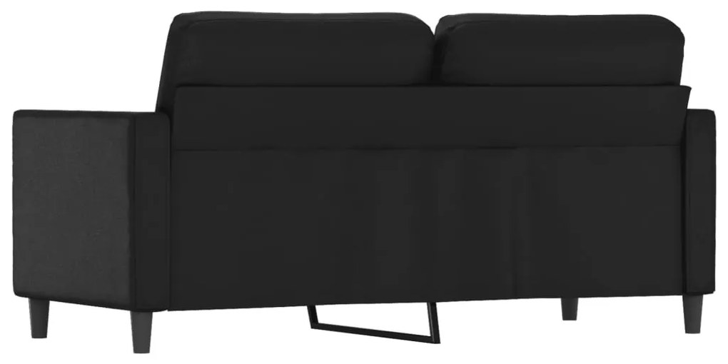 Sofá de 2 lugares 140 cm couro artificial preto