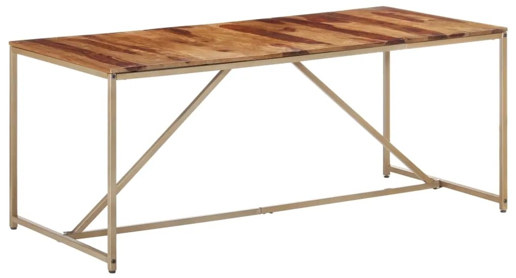 vidaXL Mesa de jantar 180x90x76 cm madeira maciça