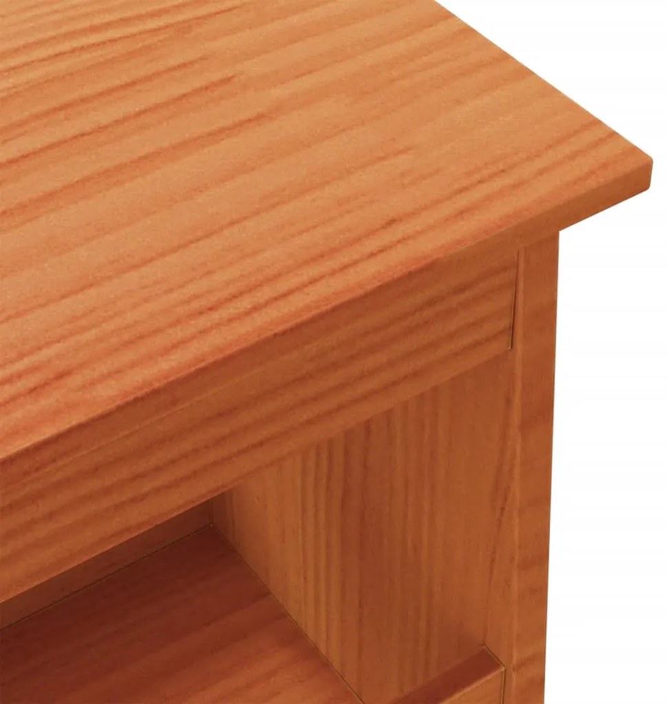 Banco de corredor 100x28x45 cm pinho maciço castanho cera