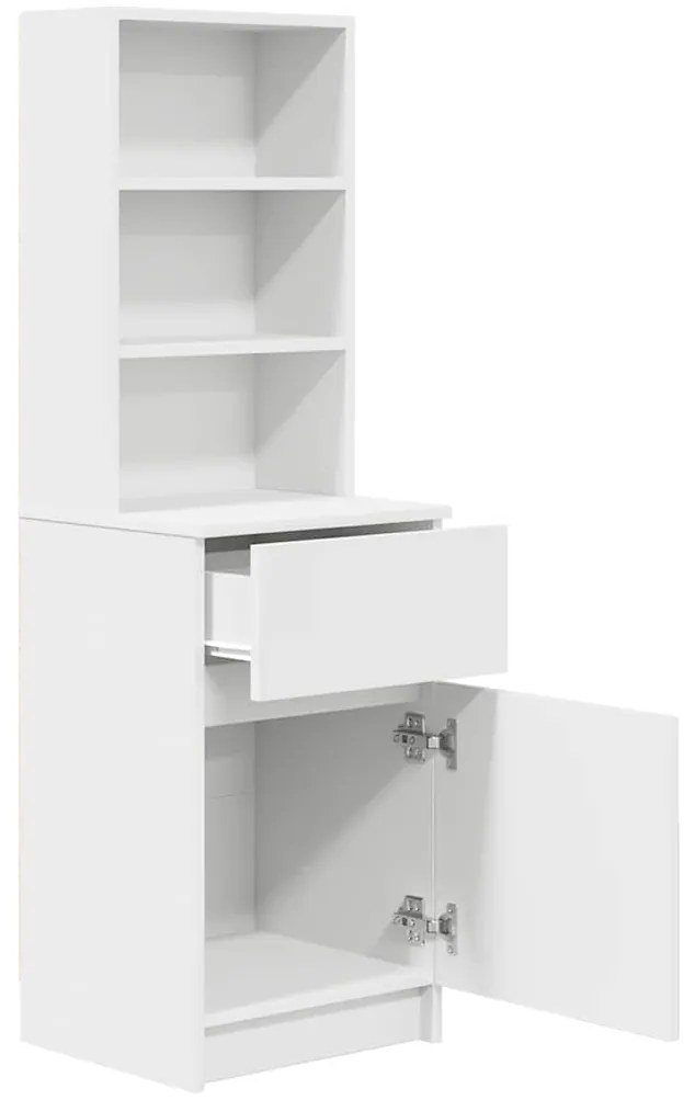 Mesa de cabeceira 39x35x125 cm derivados de madeira branco