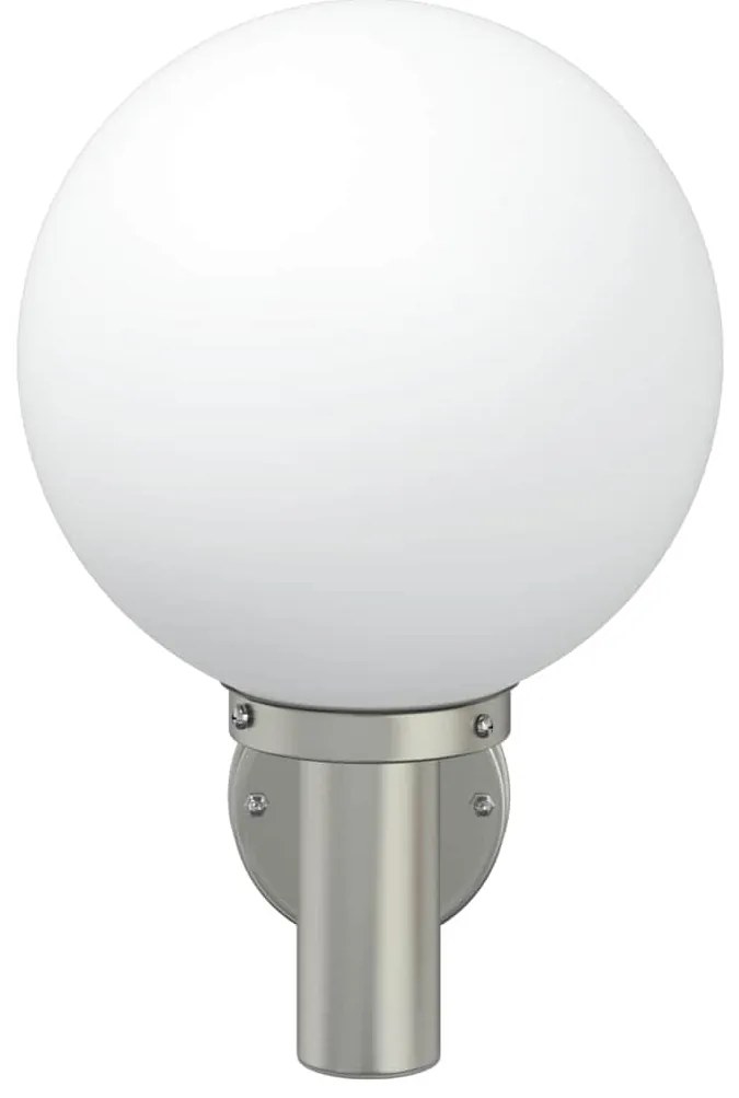 Luminária de Parede Externa Prata Aço Inoxidável IP44