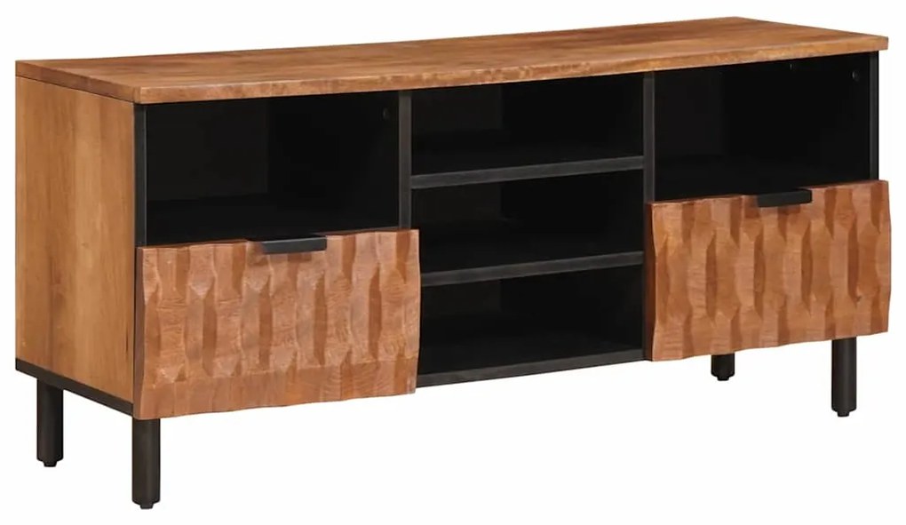 vidaXL Gabinete para TV Acabamento em Acácia Marrom 100 x 33,5 x 46 cm