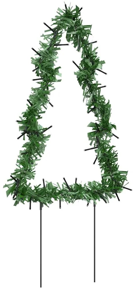 Decoração árvore de Natal c/ luz e estacas 3 pcs 50 LEDs 30 cm