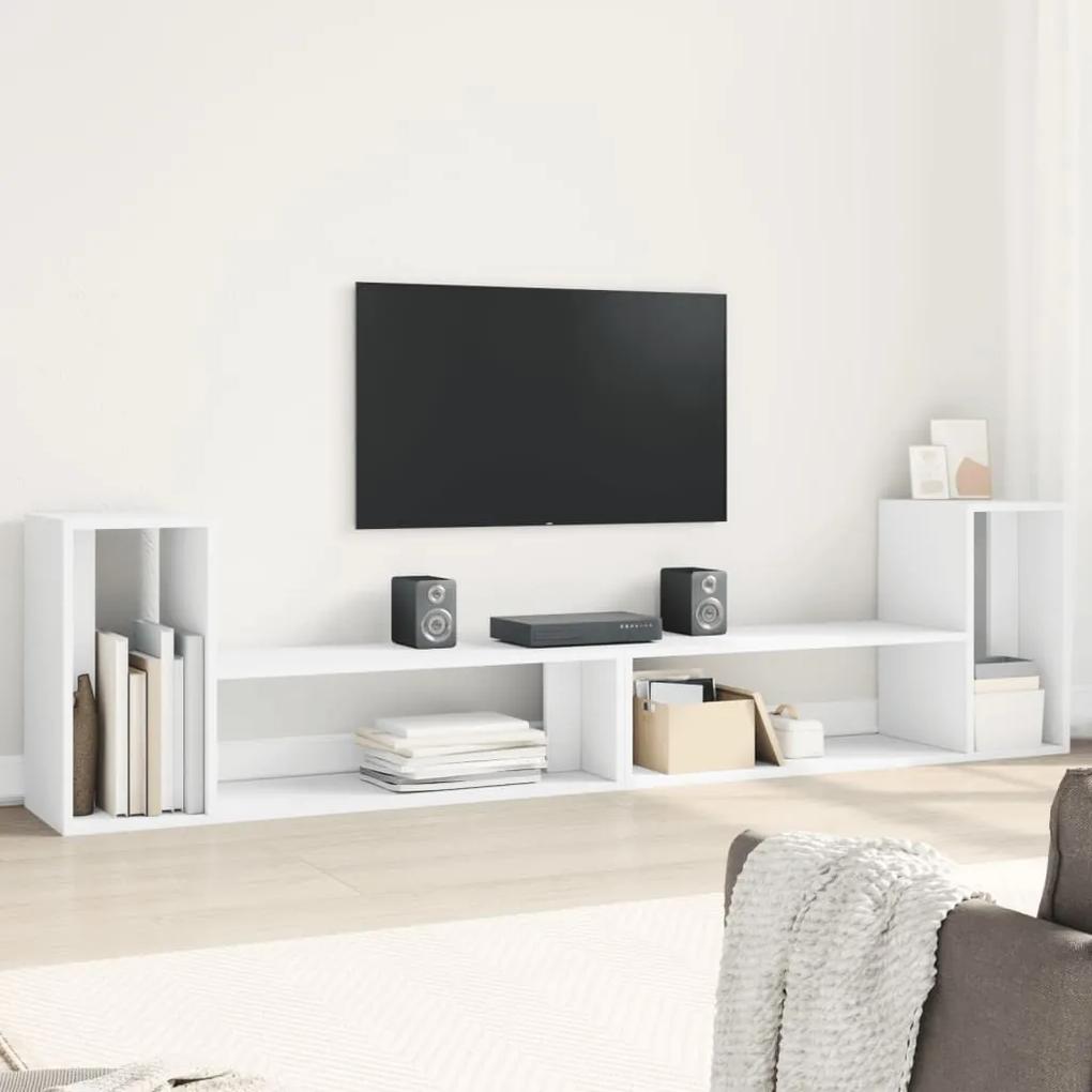 Móveis de TV 2 pcs 100x30x50 cm derivados de madeira branco