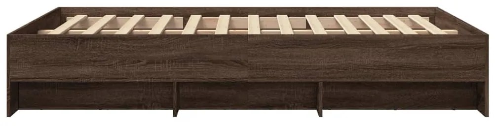 Estrutura cama s/ colchão derivados madeira carvalho castanho