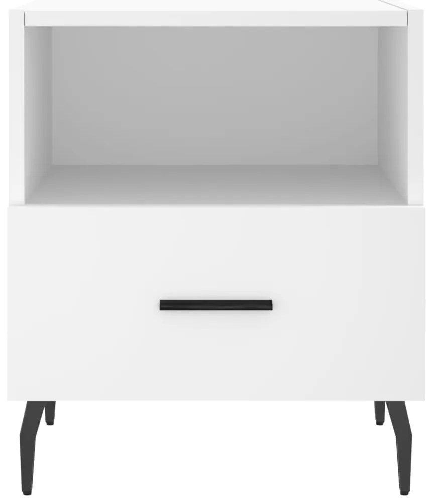Mesas de cabeceira 2 pcs 40x35x47,5 cm deriv. de madeira branco