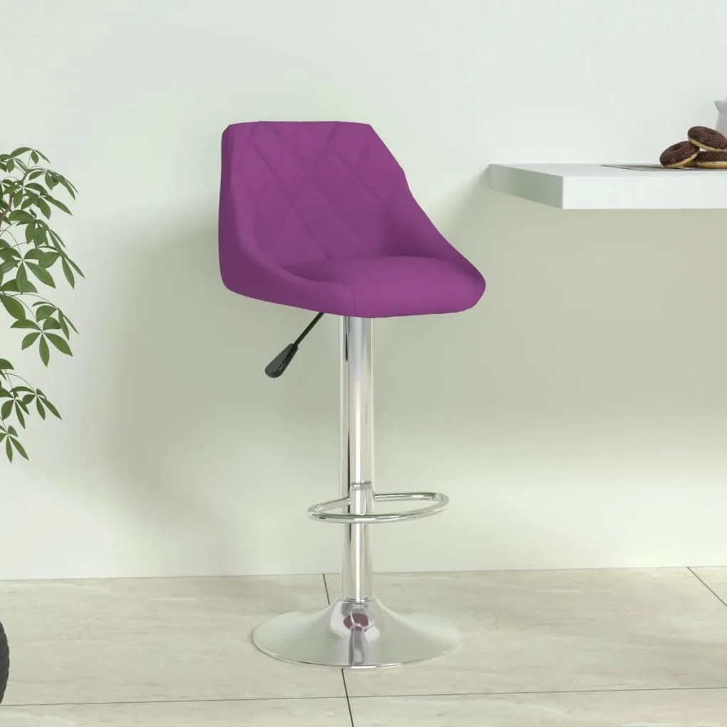 vidaXL Banco de bar couro artificial roxo