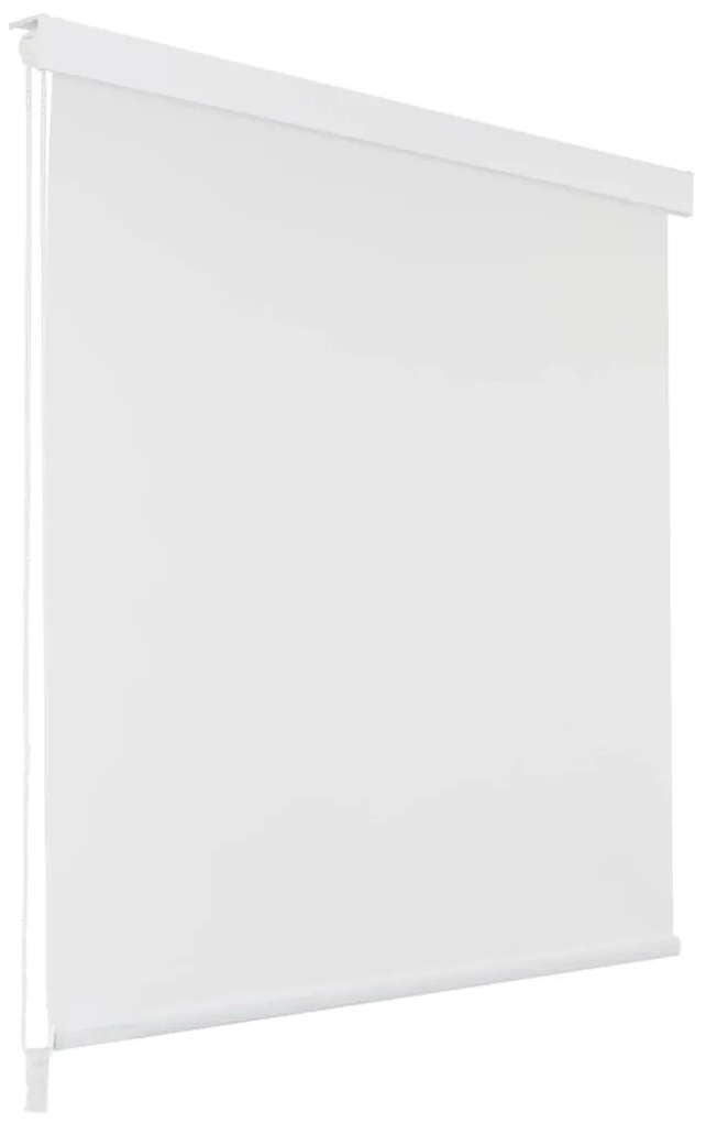 142842 vidaXL Estore de rolo para o duche 100x240 cm branco