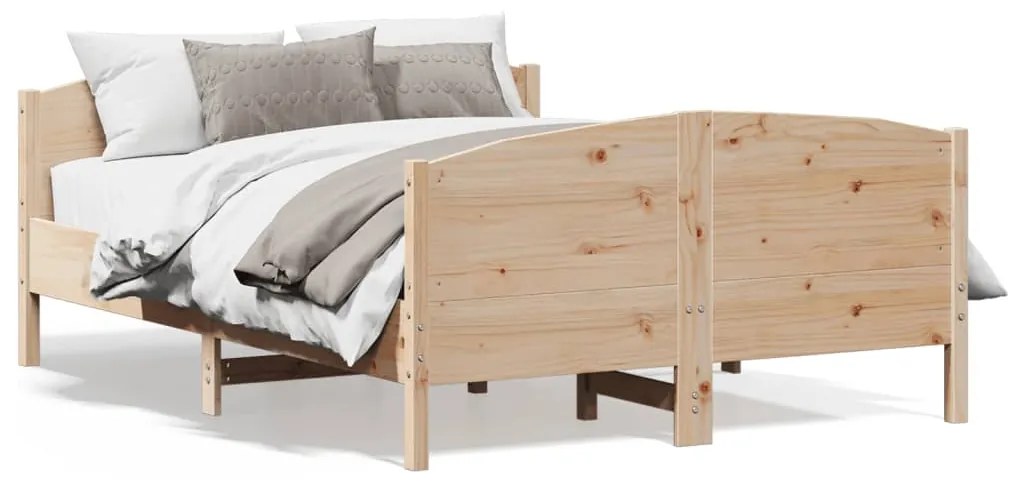 vidaXL Cama sem colchão 120x190 cm madeira de pinho maciça