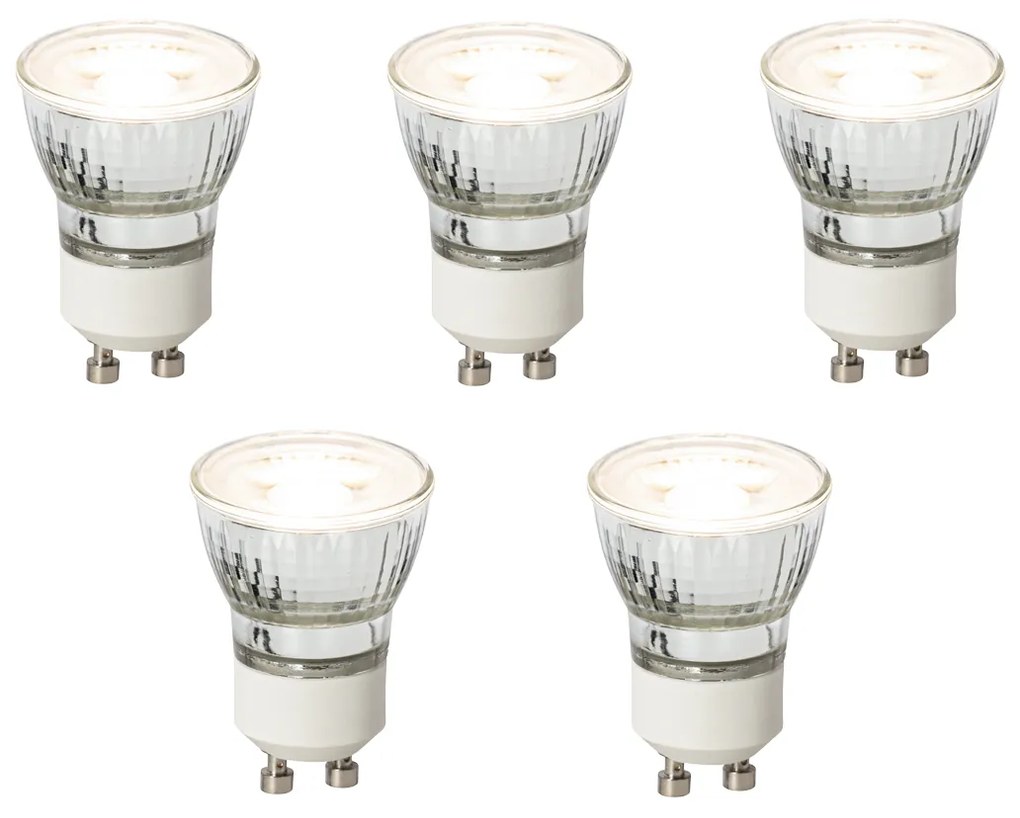 Conjunto de 5 lâmpadas LED GU10 reguláveis 35mm 4W 200lm 3000K