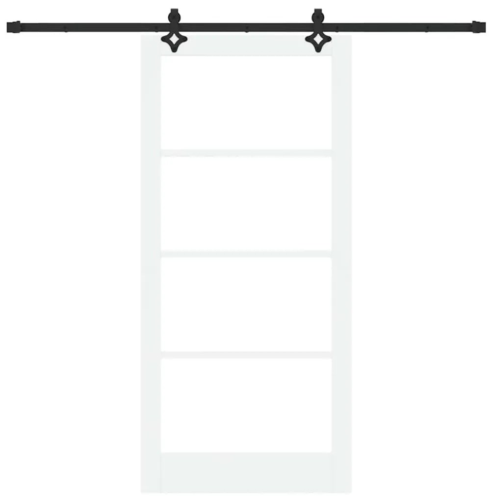 Porta Deslizante vidaXL com Conjunto de Hardware Branco 93x202 cm em M